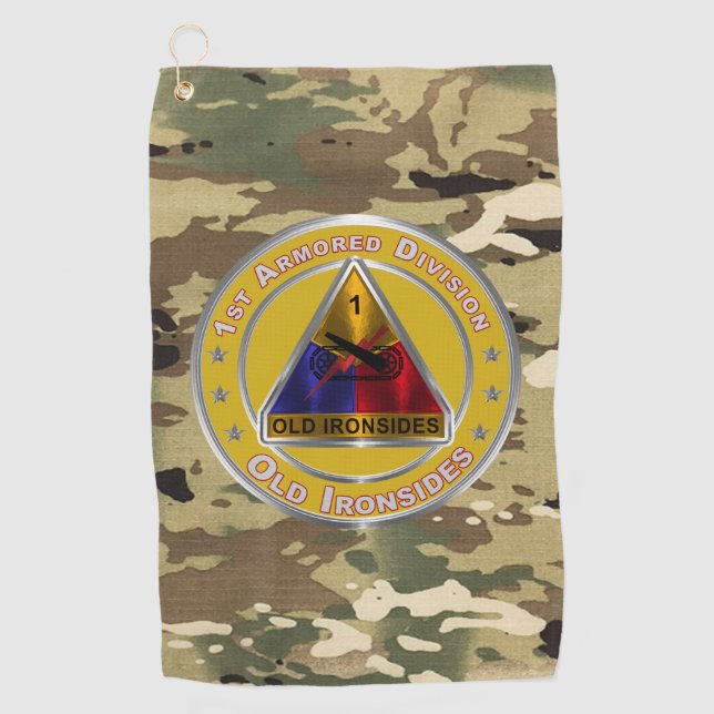 1. Armored Division Golf Towel Golfhandtuch (Vorderseite)