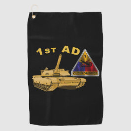 1. Armored Division Golf Towel Golfhandtuch
