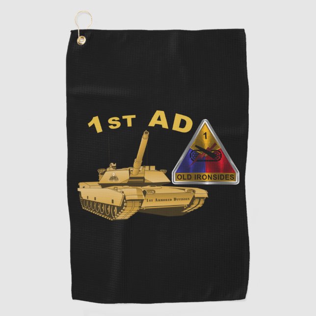 1. Armored Division Golf Towel Golfhandtuch (Vorderseite)