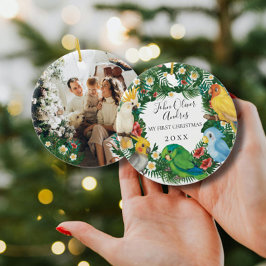 1. Baby Erste Weihnachtsfeiertage Tropical Exotic  Keramik Ornament