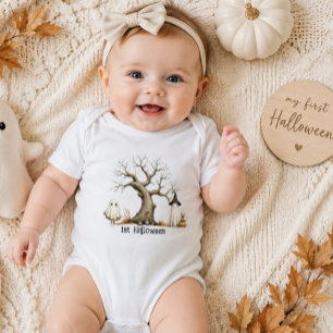 1. Baby's erstes Halloween Süße Geister Gruseliger Baby Strampler