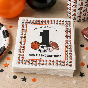 1 Ball Sport Thema Jungen 1. Geburtstag Serviette