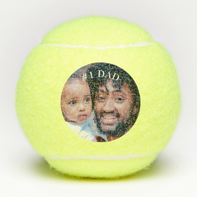 #1 BALLES DE TENNIS DE Photo Personnalisée PAR DAD (Devant)