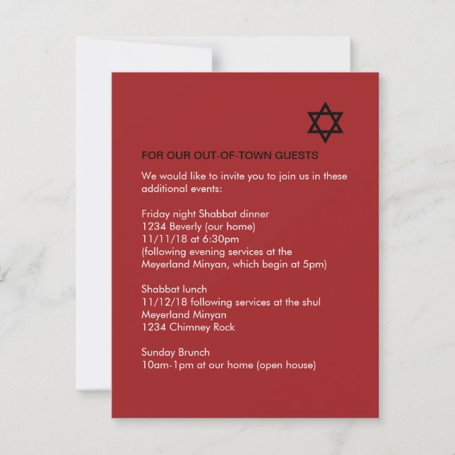 {1}Bar à étoiles{/1} - Carte du boîtier Bat mitzva (Devant)