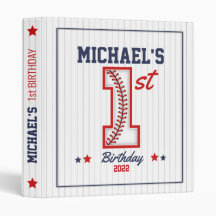 1. Baseball Birthday Binder