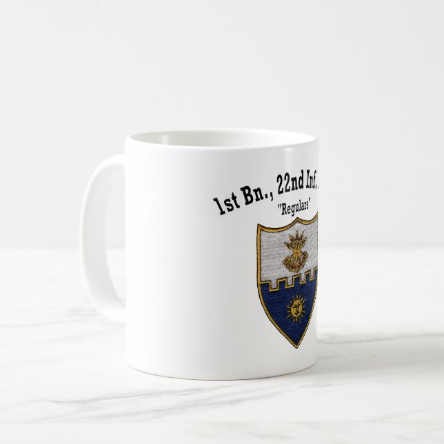 1. Bataillon, 22. Infanterie - Schale Kaffeetasse (Vorderseite Links)