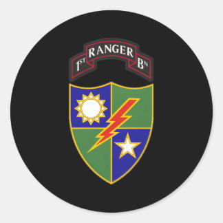 1. Bataillon 75. Ranger Regit Runder Aufkleber