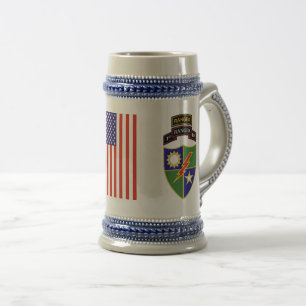 1. Bataillon - 75. Ranger w/Tab Stein Bierglas