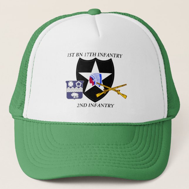 1. BATTALION 17. INFANTRIE 2. INFANTRIEDIVISION TRUCKERKAPPE (Vorderseite)