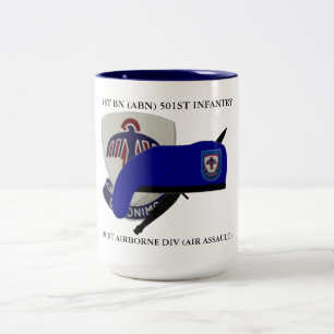 1. BATTALION (ABN) 501. INFANTRY-TASSE ZWEIFARBIGE TASSE