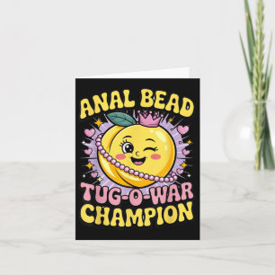 #1 Bead Tug O War Champion Naughty Adults Gag Joke Karte