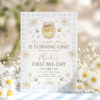 1. Bee Day Girls Geburtstag Honey Daisy Einladung