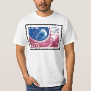 1. Bemannter globaler Raum-Flug-Major Titow Wostok T-Shirt
