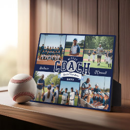 #1 Best Coach Team Photo Collage Appreciation Gift Fotoplatte