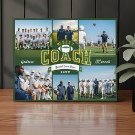 #1 Best Football Coach Photo Appreciation Gift Fotoplatte