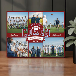 #1 Best Football Coach Photo Appreciation Gift Fotoplatte
