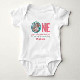 1. BIRTHTAG BABY SCHLIESST CUSTOM FOTO & TEXT STRAMPLER