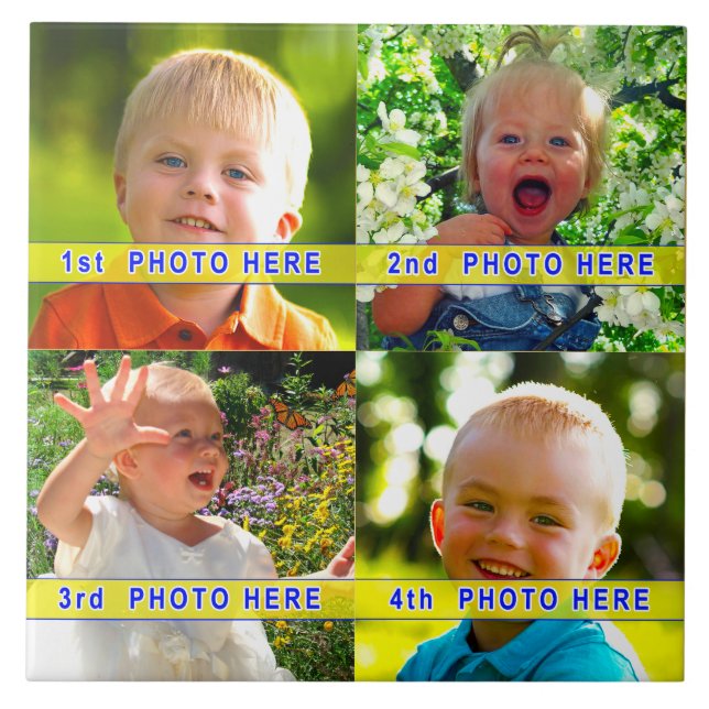 1 bis 4, Bildneigung oder als Personalisierte Triv Fliese (Vorderseite)