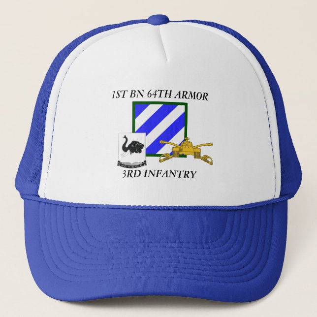 1. BIS 64. ARMOR 3. INFANTRIEDIVISION TRUCKERKAPPE (Vorderseite)