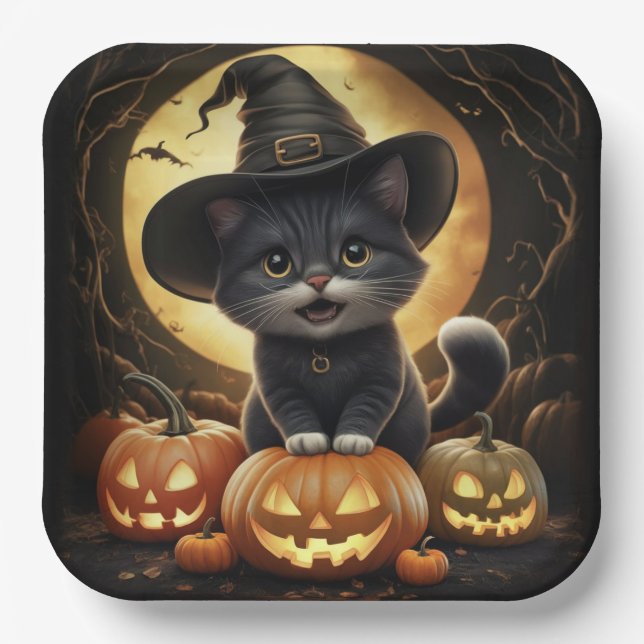 1 Black Cat Pappteller (Vorderseite)