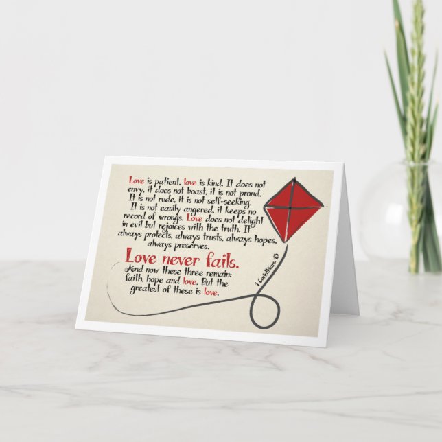 1 blanc de carte de note des Corinthiens 13 à (Devant)