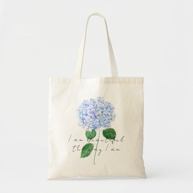 1 bleu violet hydrangea sac fourre-tout (Devant)
