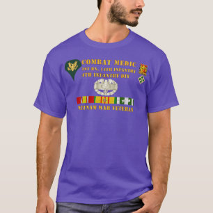 1. Bn 14. Inf. 4. ID Combat Medic SP4 Vietnam Ve T-Shirt