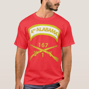 1. Bn 167. Infanterie Inf Zweigstelle w 4. Alabama T-Shirt
