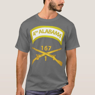1. Bn 167. Infanterie Inf Zweigstelle w 4. Alabama T-Shirt