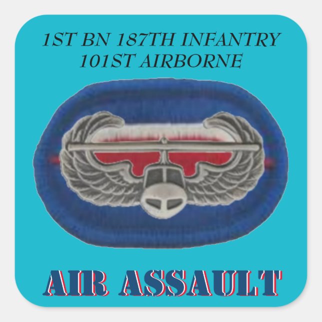 1. BN 187. INFANTRIE 101. IM FLUGZEUG STICKER (Vorderseite)