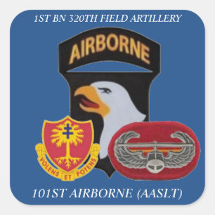 1. BN-320. FELD-ARTILLERIE-101. ABN-AUFKLEBER QUADRATISCHER AUFKLEBER