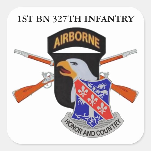 1. BN 327. INFANTRIE 101. IM FLUGZEUG STICKER (Vorderseite)