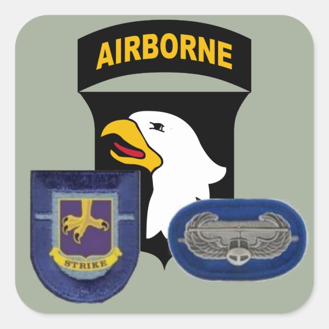 1. BN 502D INFANTRY 101. IM FLUGZEUG STICKER (Vorderseite)
