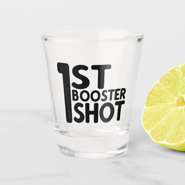 1. Booster-Shot Schnapsglas (Vorderseite)
