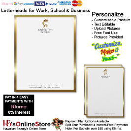 1 Business Gold Beige Logo Letterhead Business  Briefbogen