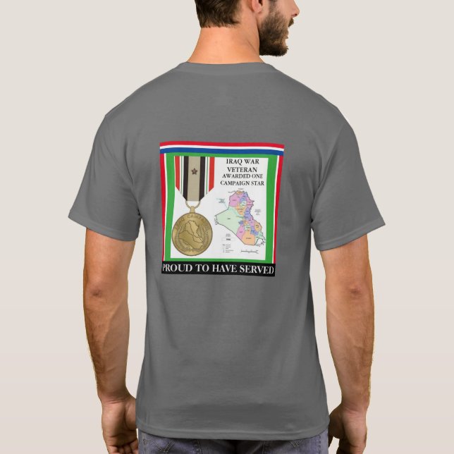 1 CAMPAIGN STAR IRAQ WAR VETERAN T-Shirt (Rückseite)