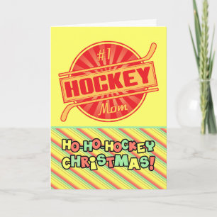 #1 Carte de Noël de maman de hockey