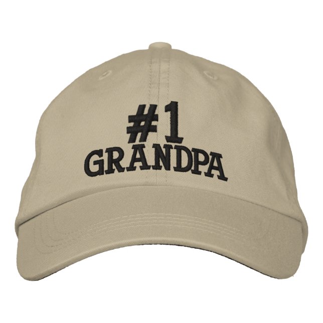 #1 casquette brodé par grand-papa du numéro un (Devant)