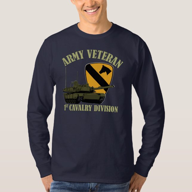 1. Cav Armee-Tierarzt - grüner Behälter T-Shirt (Vorderseite)