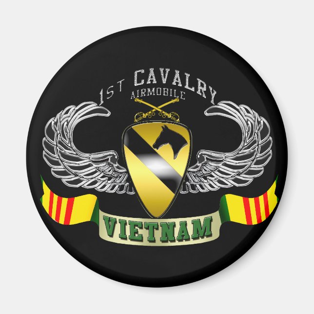 1. Cavalry-Airmobile, Vietnam Magnet (Vorne)
