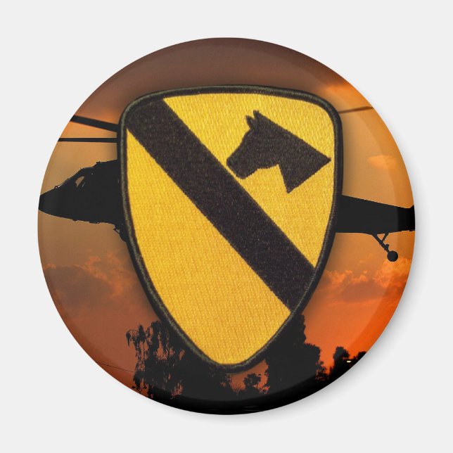 1. CD Kavallerie Division Veterans Vets Patch Gesc Magnet (Vorne)