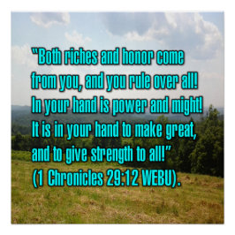 1 Chronicles 29:12 WEBU Poster