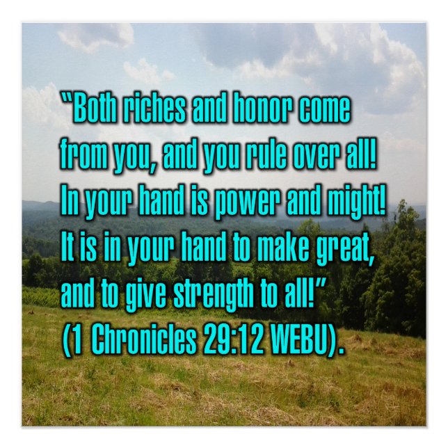 1 Chronicles 29:12 WEBU Poster (Vorderseite)