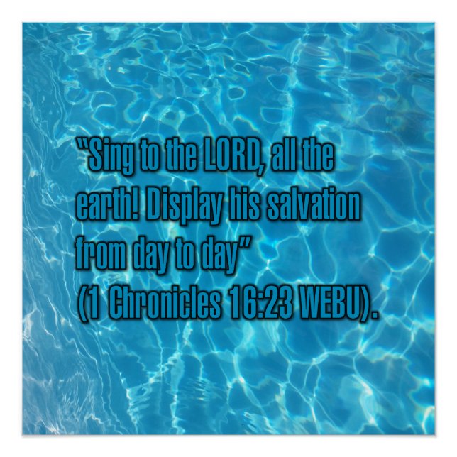 1 Chronik 16:23 WEBU Poster (Vorderseite)