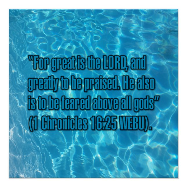 1 Chronik 16:25 WEBU Poster (Vorderseite)