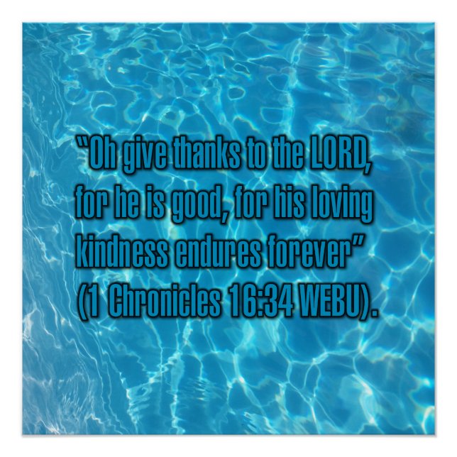 1 Chronik 16:34 WEBU Poster (Vorderseite)