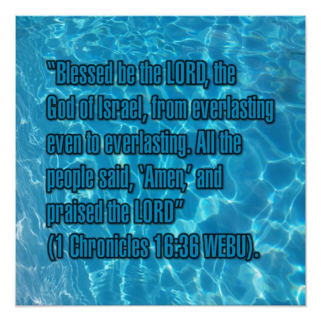 1 Chronik 16:36 WEBU Poster (Vorderseite)