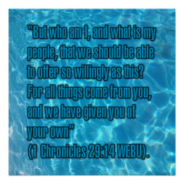 1 Chronik 29:14 WEBU Poster