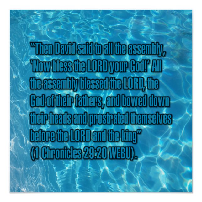 1 Chronik 29:20 WEBU Poster (Vorderseite)