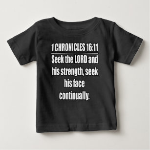 1 Chroniken 16:11 KJV Bibelverse Baby T-shirt